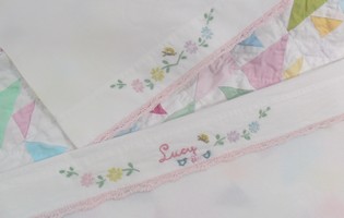 Doll Pillow Case Embroidered Name